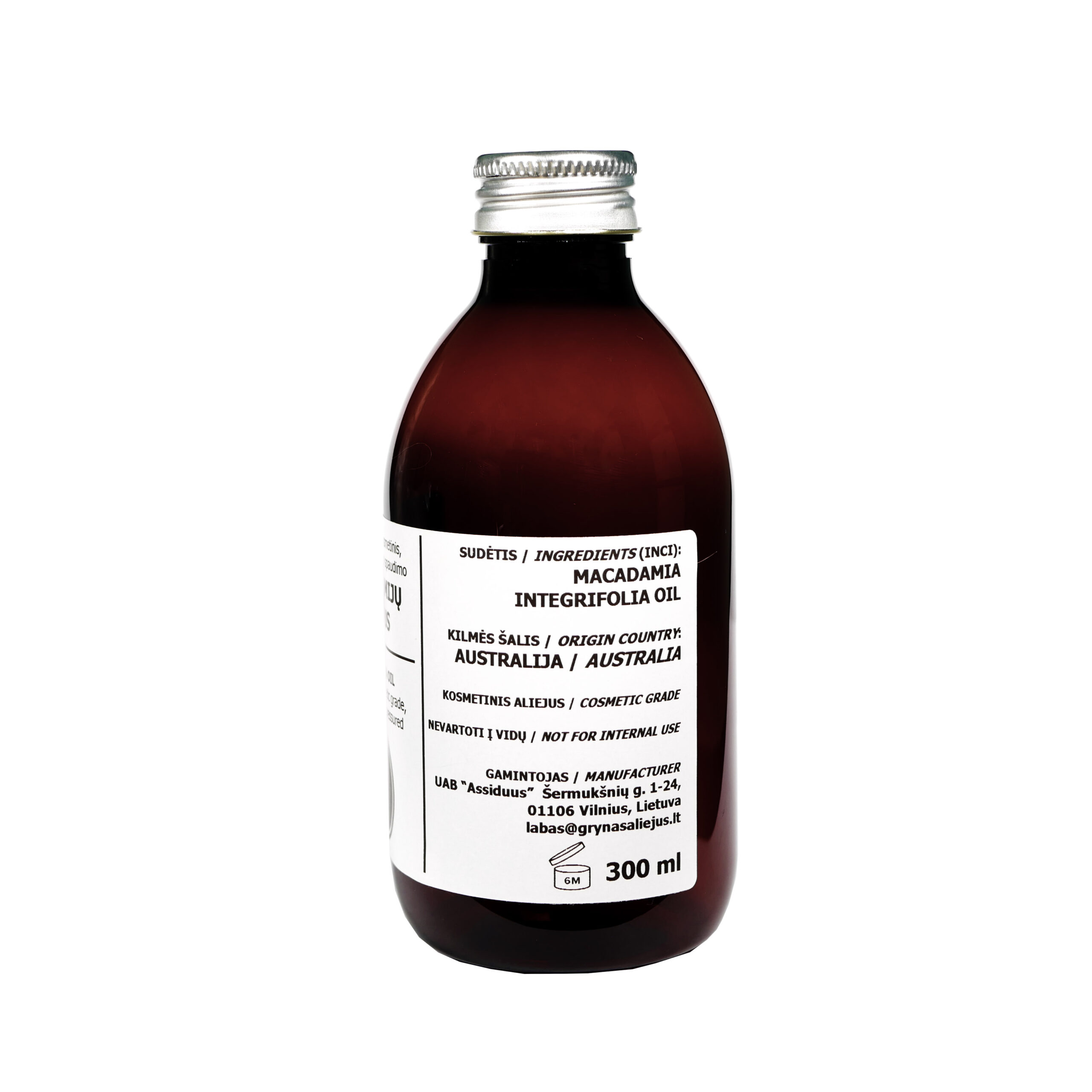 Makadamijų grynas šalto spaudimo aliejus - Image 2